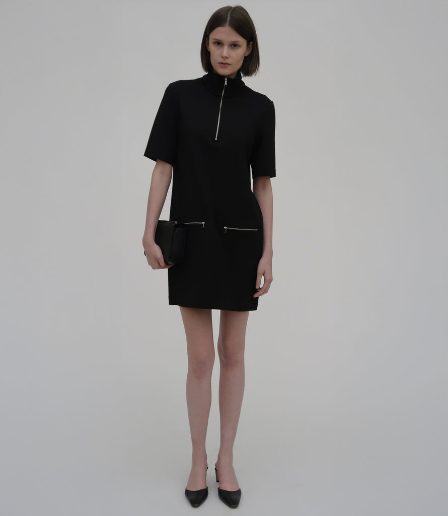 ZIP-UP SHIFT DRESS