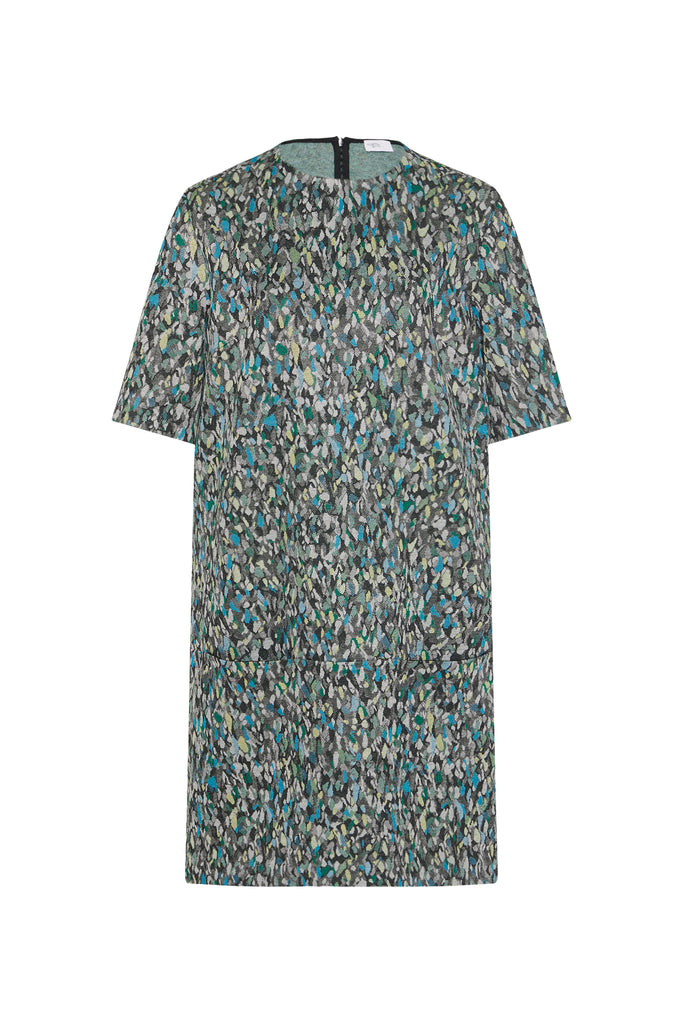 SHORT SLEEVE SHIFT DRESS - FOAM