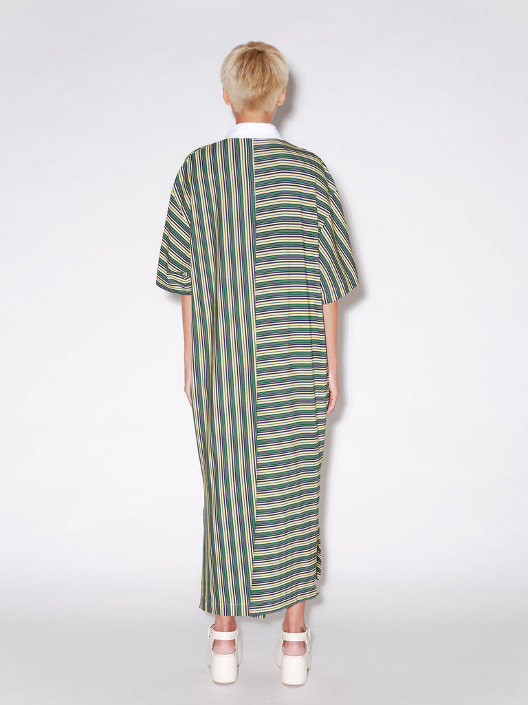 SHORT SLEEVE RUGBY MAXI DRESS