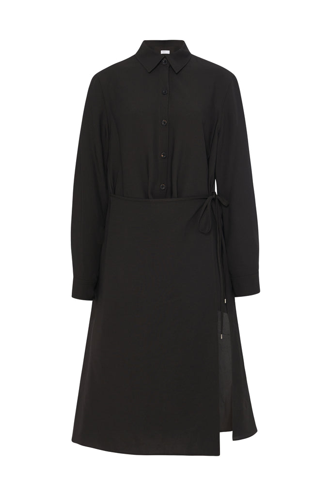 ASYMMETRIC APRON SHIRT - VISCOSE TWILL