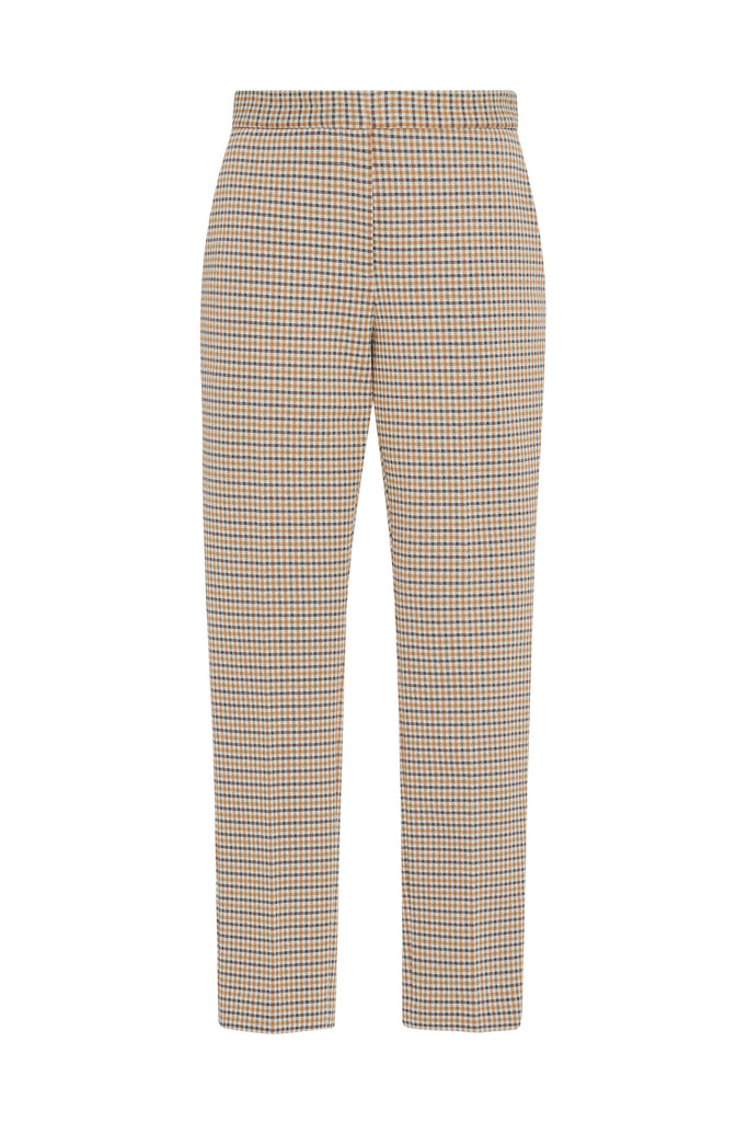 CROPPED SKINNY PANT - HOUNDSTOOTH PLAID