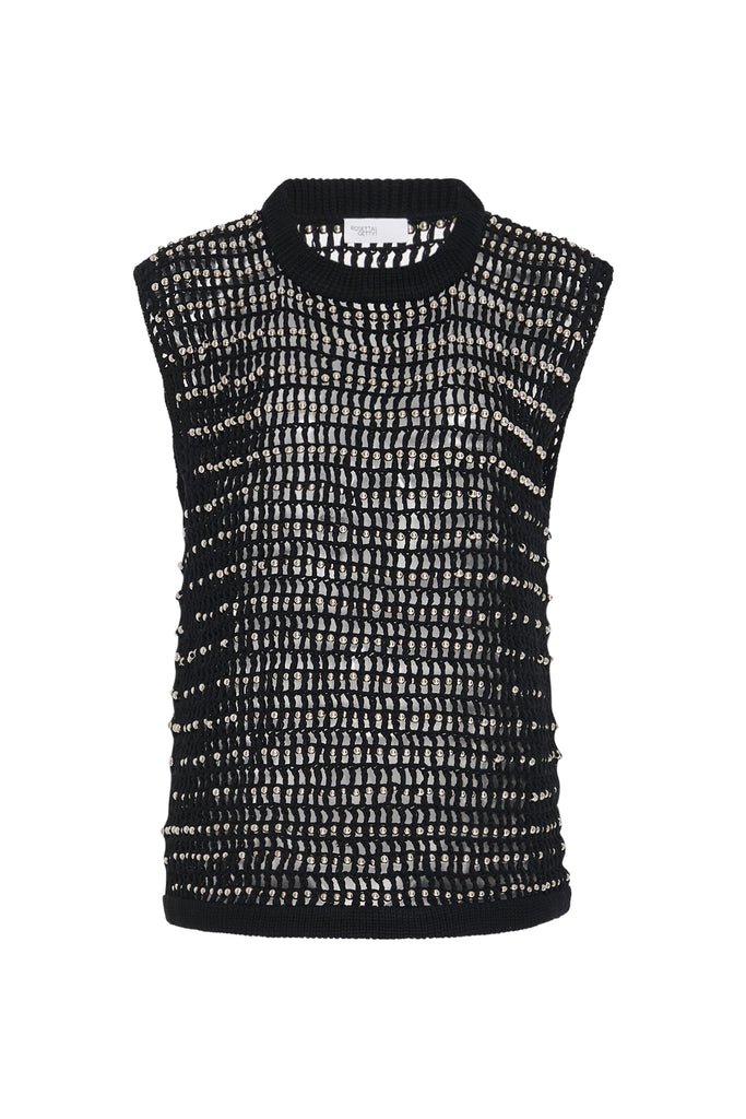 BEADED CROCHET SWEATER VEST