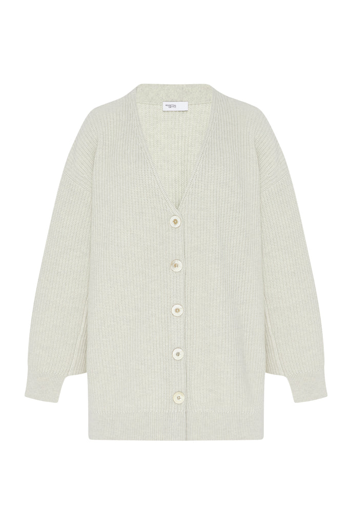 RIBBED PANELED CARDIGAN