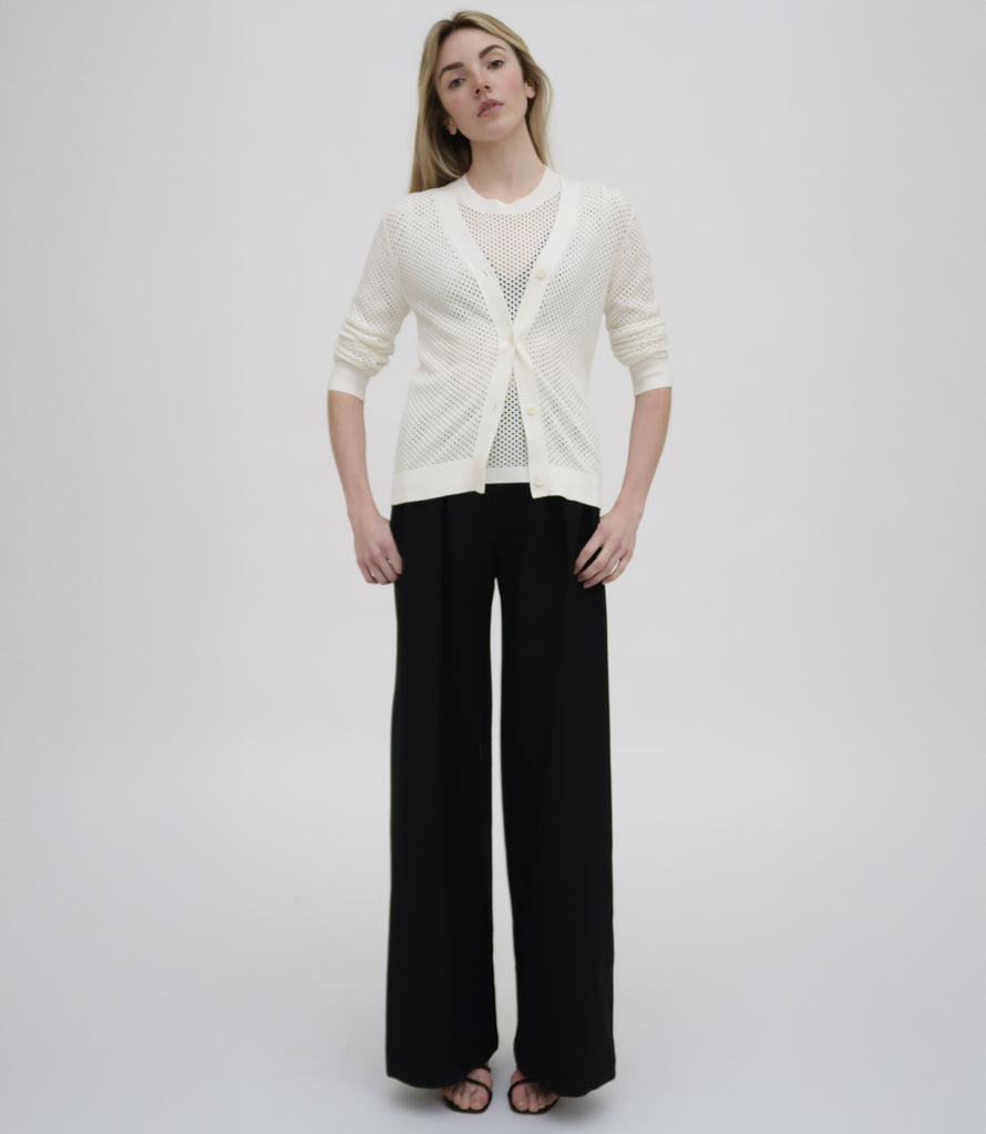 MESH POINTELLE CARDIGAN
