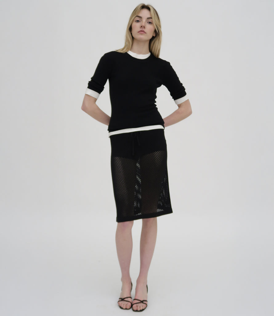 MESH MIDI SKIRT