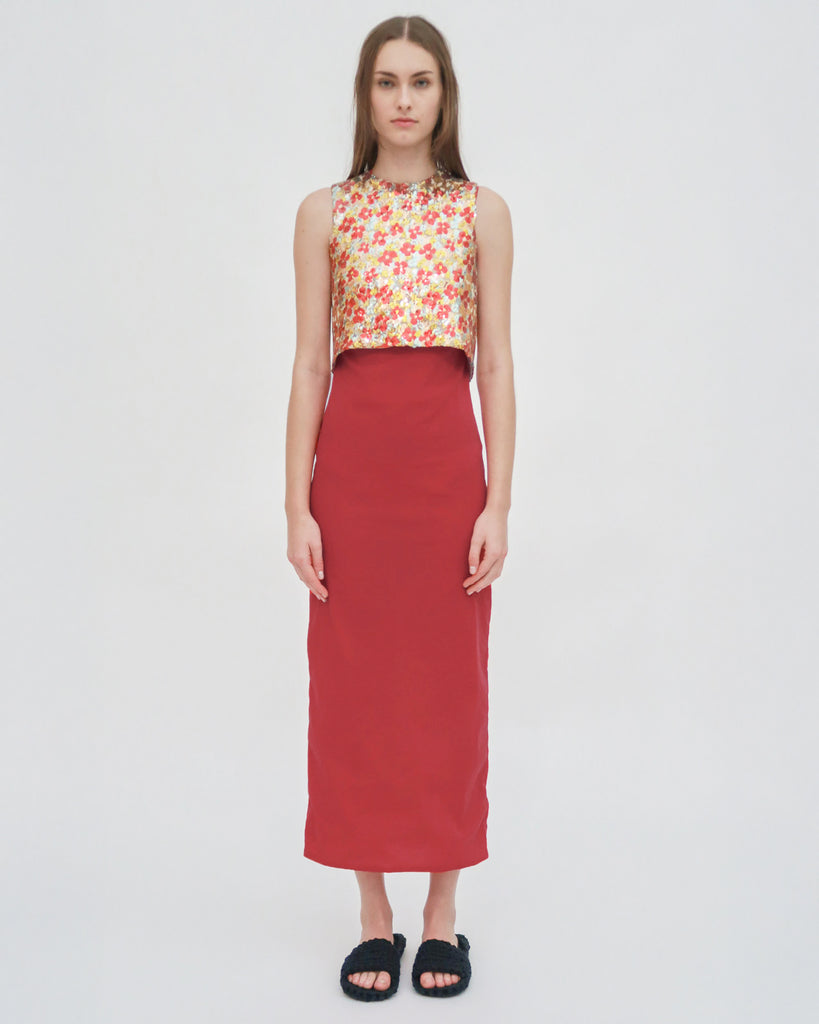 CROPPED CROSS BACK TOP