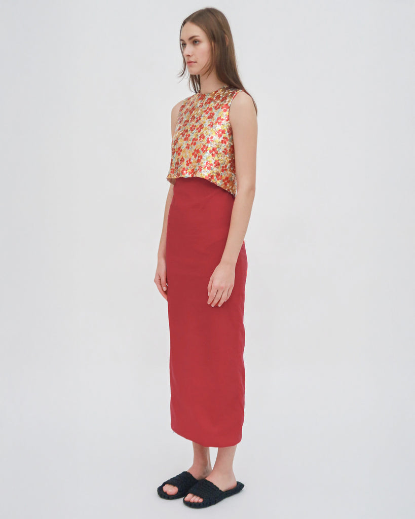 CROPPED CROSS BACK TOP