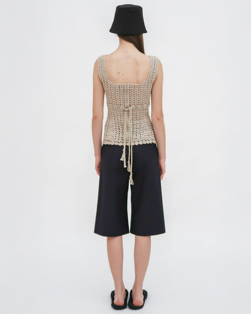 BERMUDA SHORT - STRETCH COTTON SHANTUNG