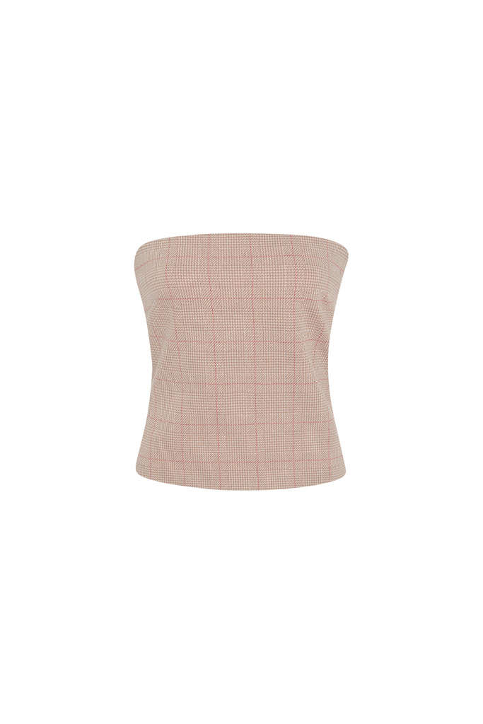 STRAPLESS BANDEAU - PLAID