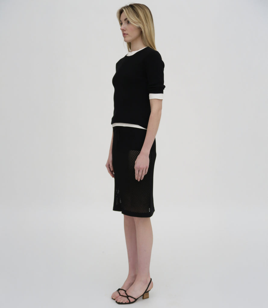 MESH MIDI SKIRT