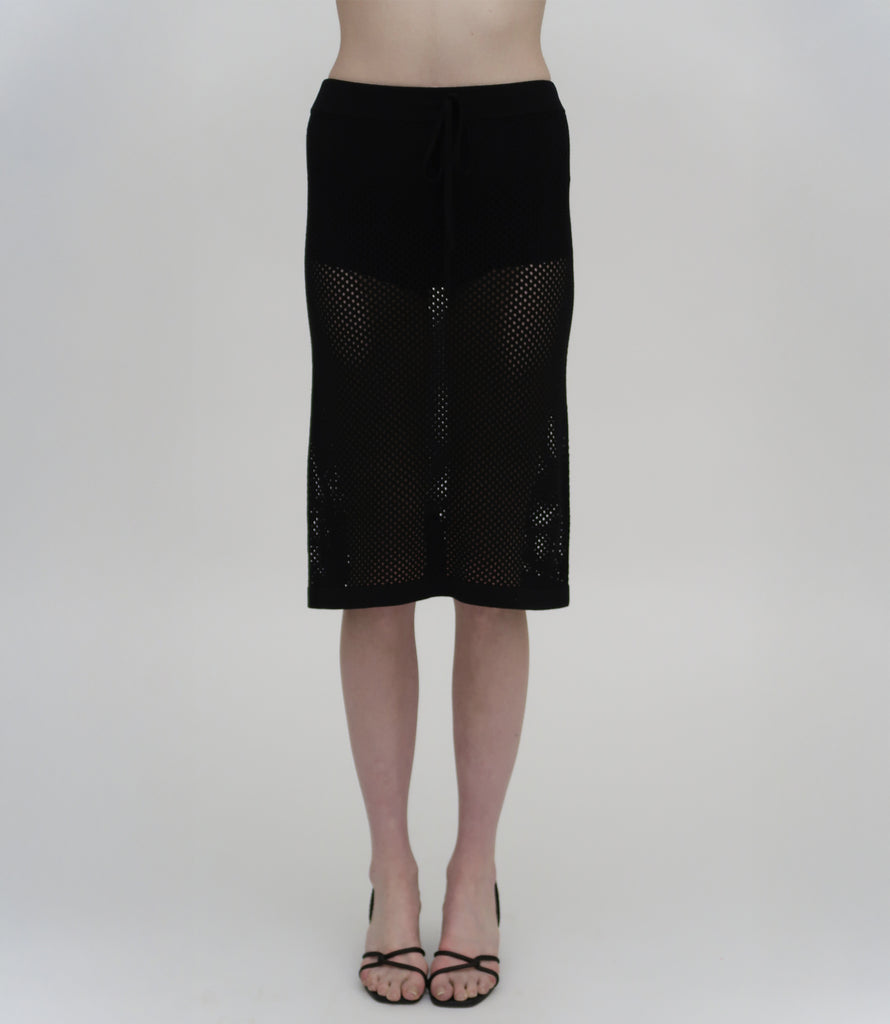 MESH MIDI SKIRT