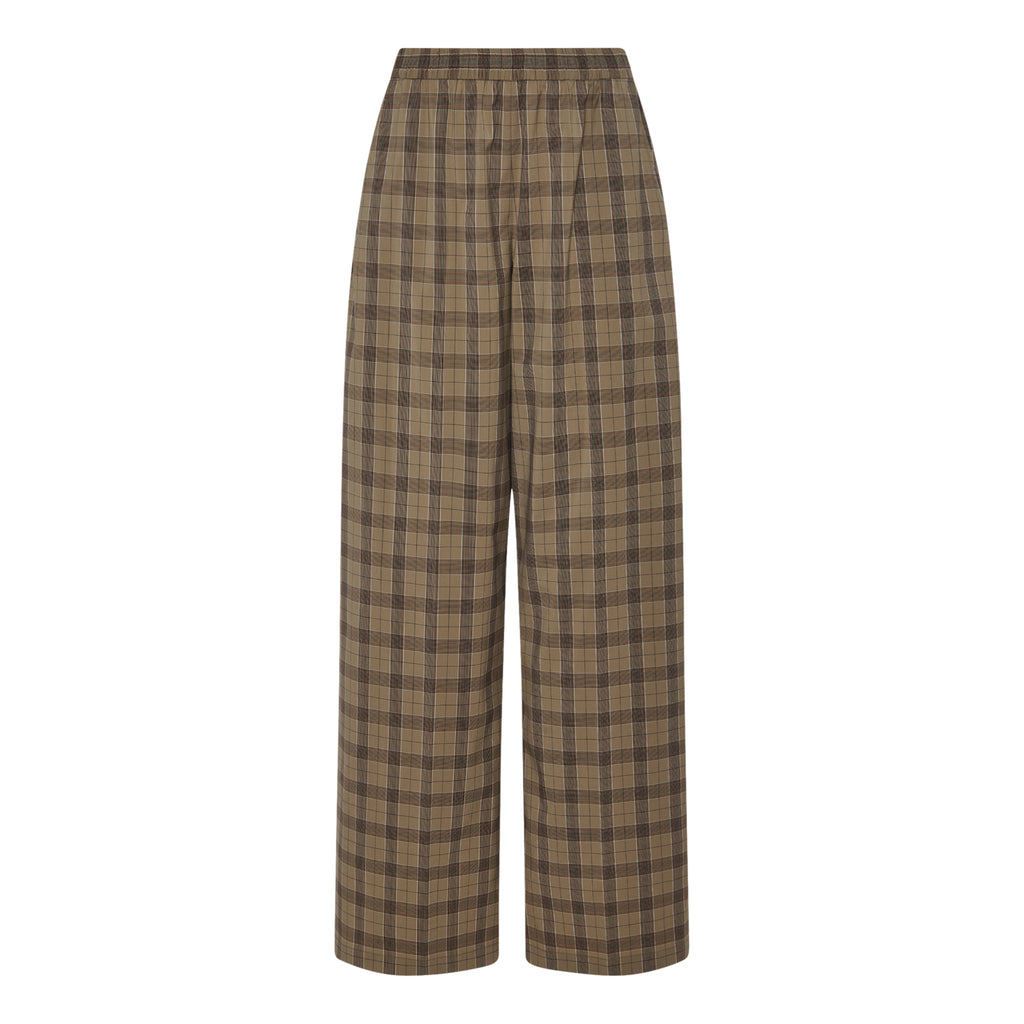 RELAXED PULL ON PANT- TECHNICAL PLAID