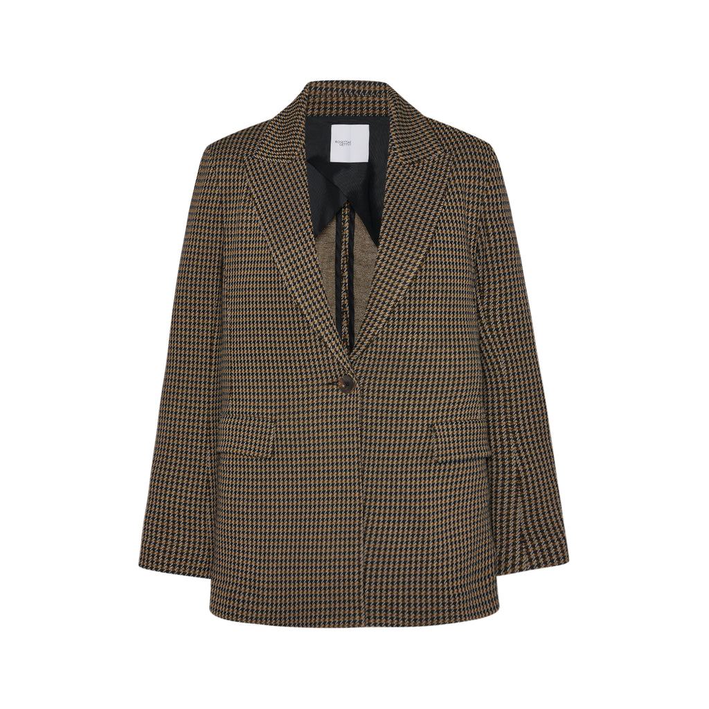 PEAK LAPEL JACKET - HOUNDSTOOTH