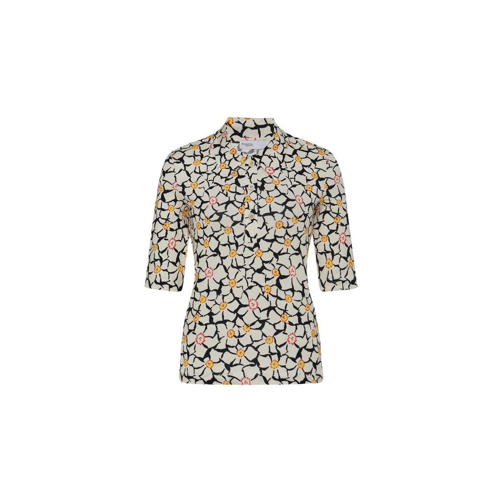 POLO T-SHIRT - GEOMETRIC FLORAL