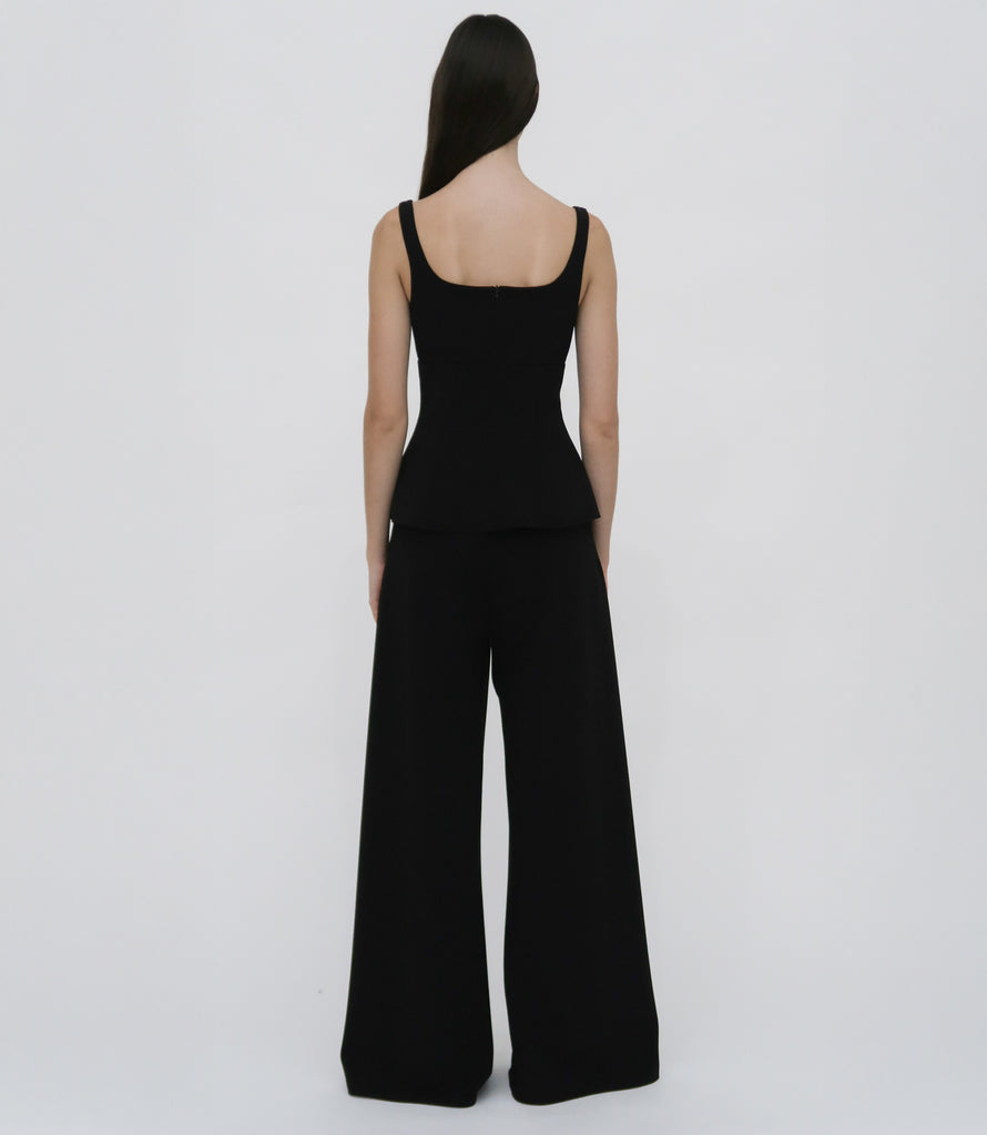SQUARE NECK BUTTON FRONT TOP