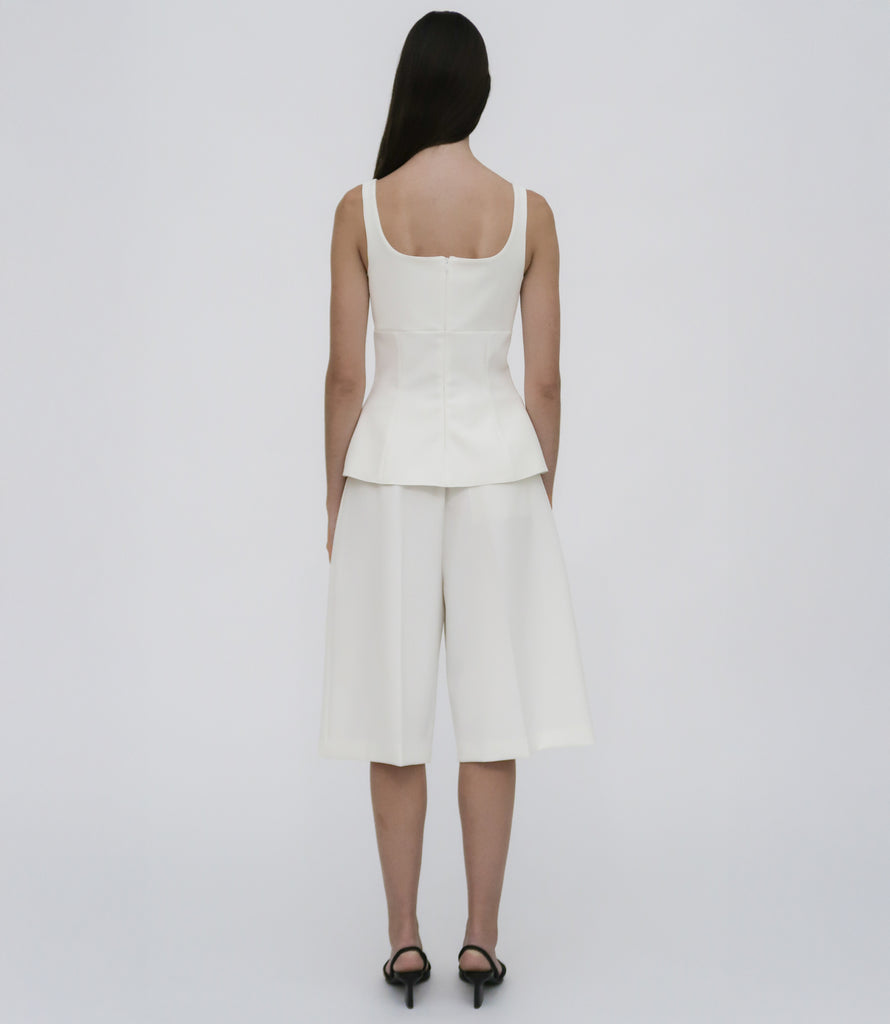 SQUARE NECK BUTTON FRONT TOP