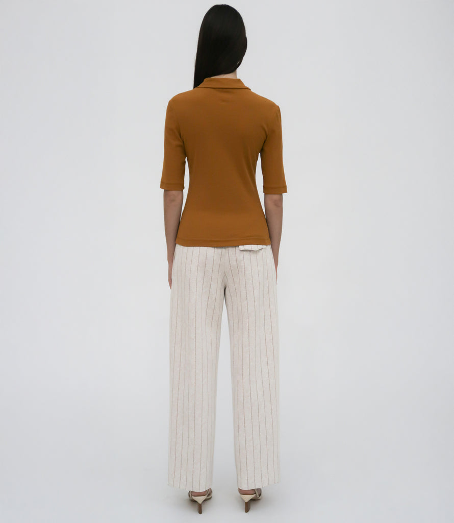 RELAXED PULL-ON PANT - PINSTRIPE