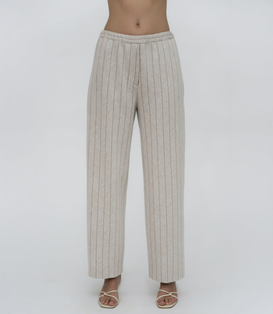 RELAXED PULL-ON PANT - PINSTRIPE