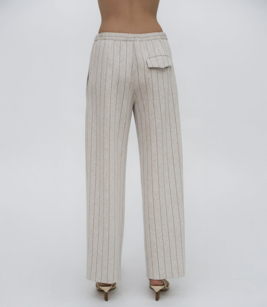 RELAXED PULL-ON PANT - PINSTRIPE