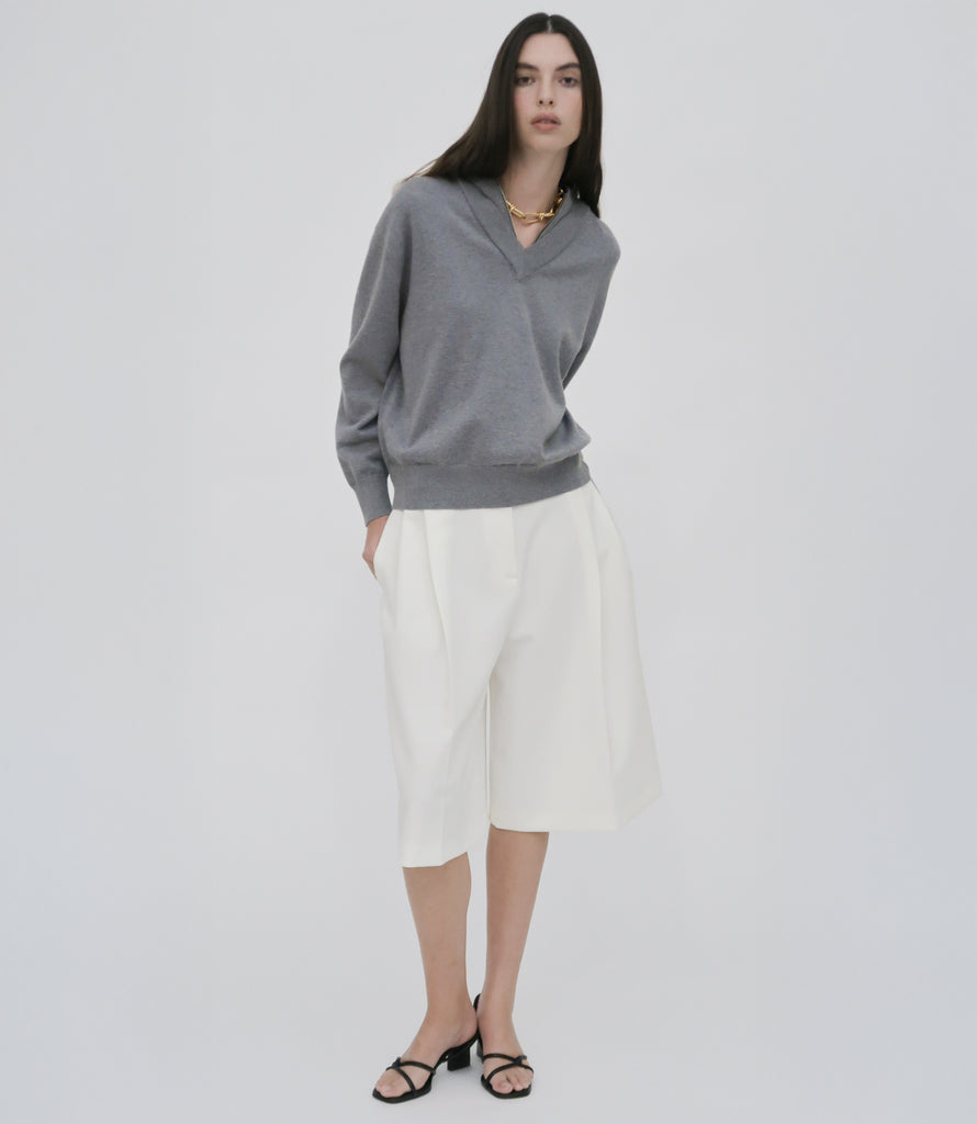 WIDE PLEAT FRONT SHORTS - TECH CADY