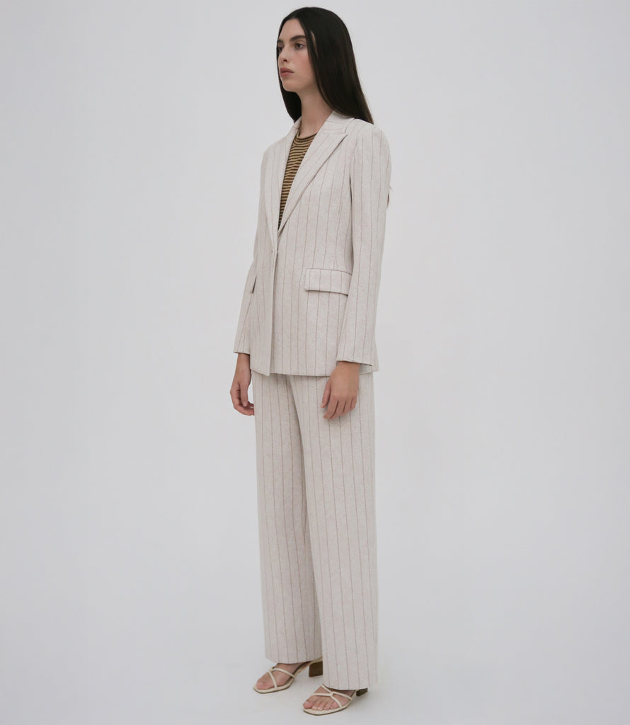 PEAK LAPEL JACKET - PINSTRIPE