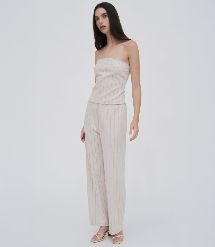 STRAPLESS BANDEAU - PINSTRIPE