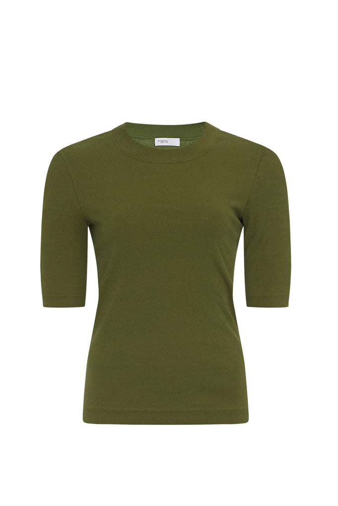 CROPPED SLEEVE T-SHIRT