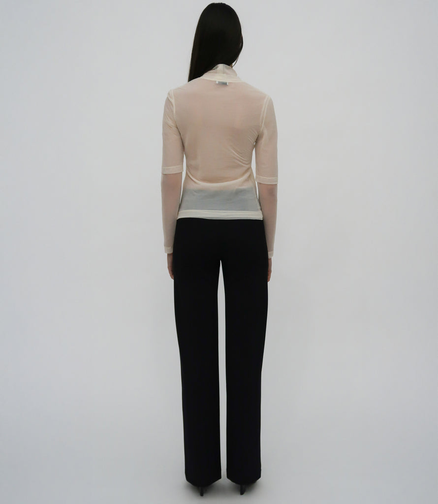 PINTUCK FITTED STRAIGHT PULL-ON PANT - SCUBA