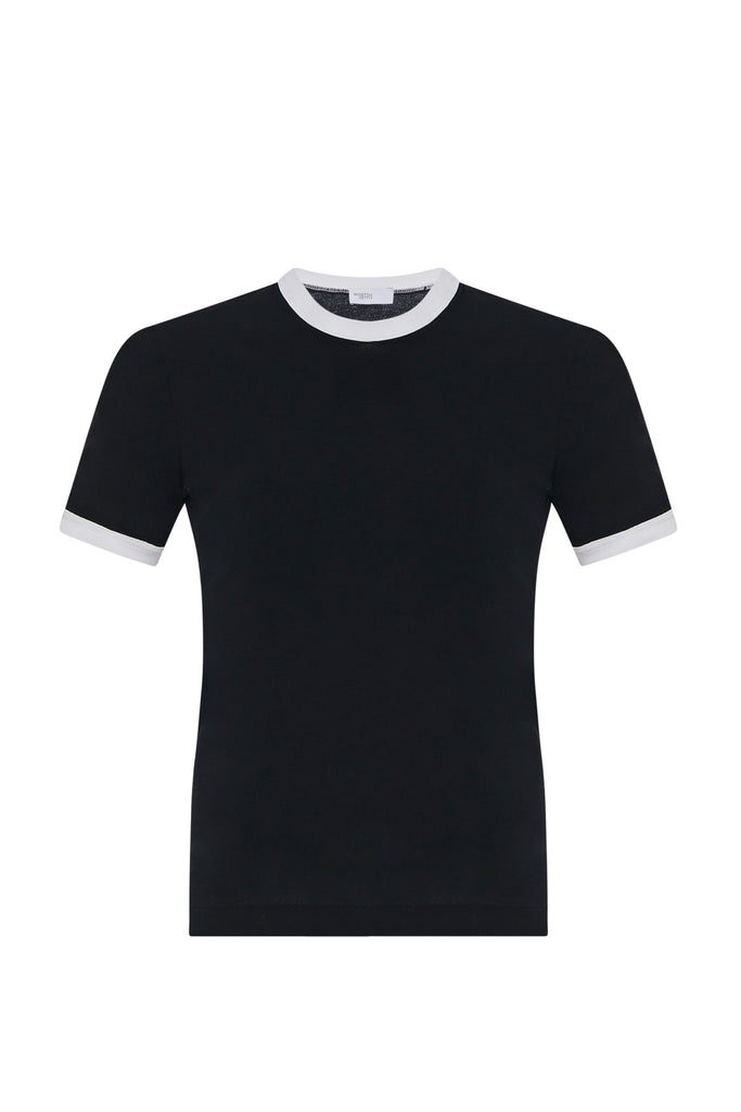CONTRAST RIB T-SHIRT