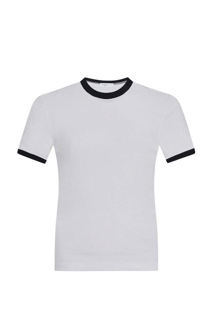 CONTRAST RIB T-SHIRT