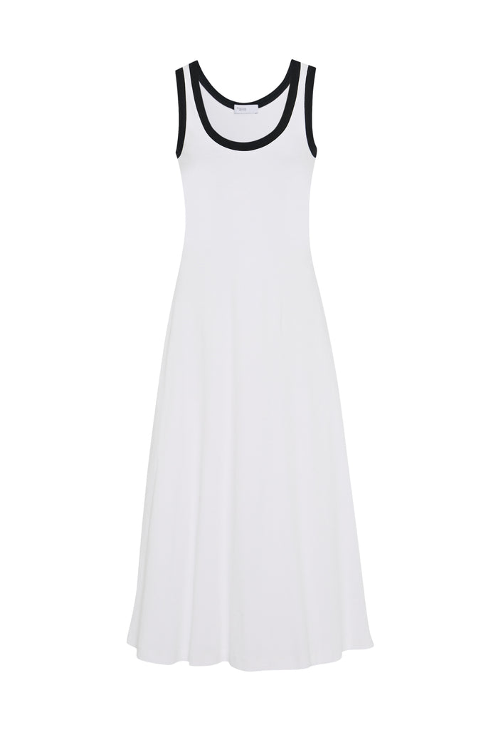 CONTRAST RIB TANK DRESS