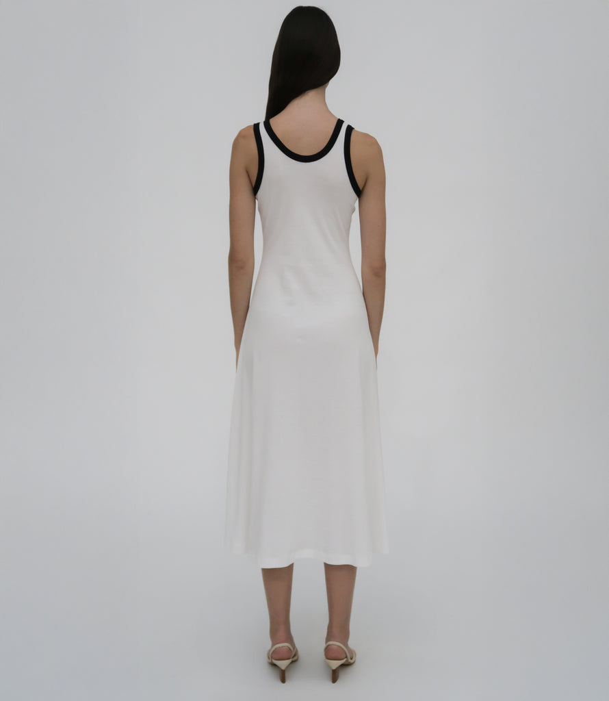 CONTRAST RIB TANK DRESS