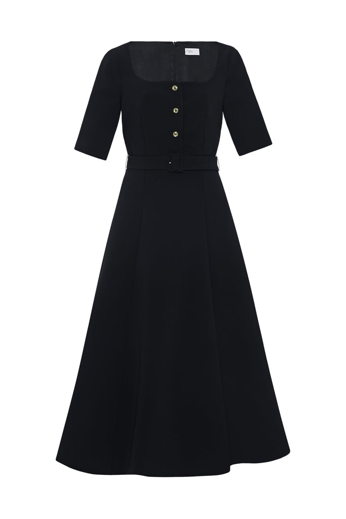 FITTED BUTTON FRONT DRESS