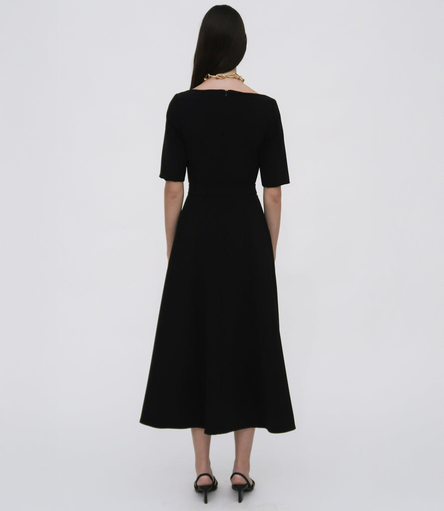 FITTED BUTTON FRONT DRESS