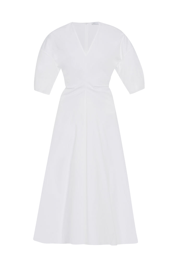 TORQUED SHORT SLEEVE DRESS