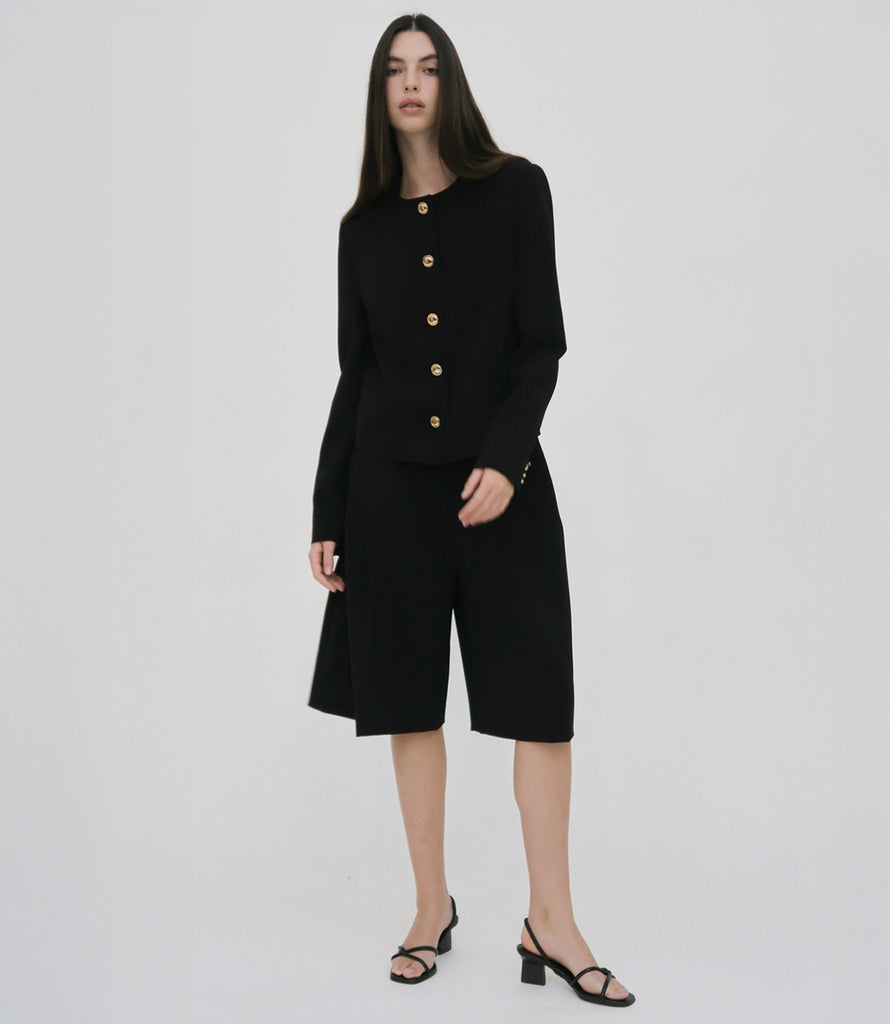 TAILORED CREW NECK JACKET