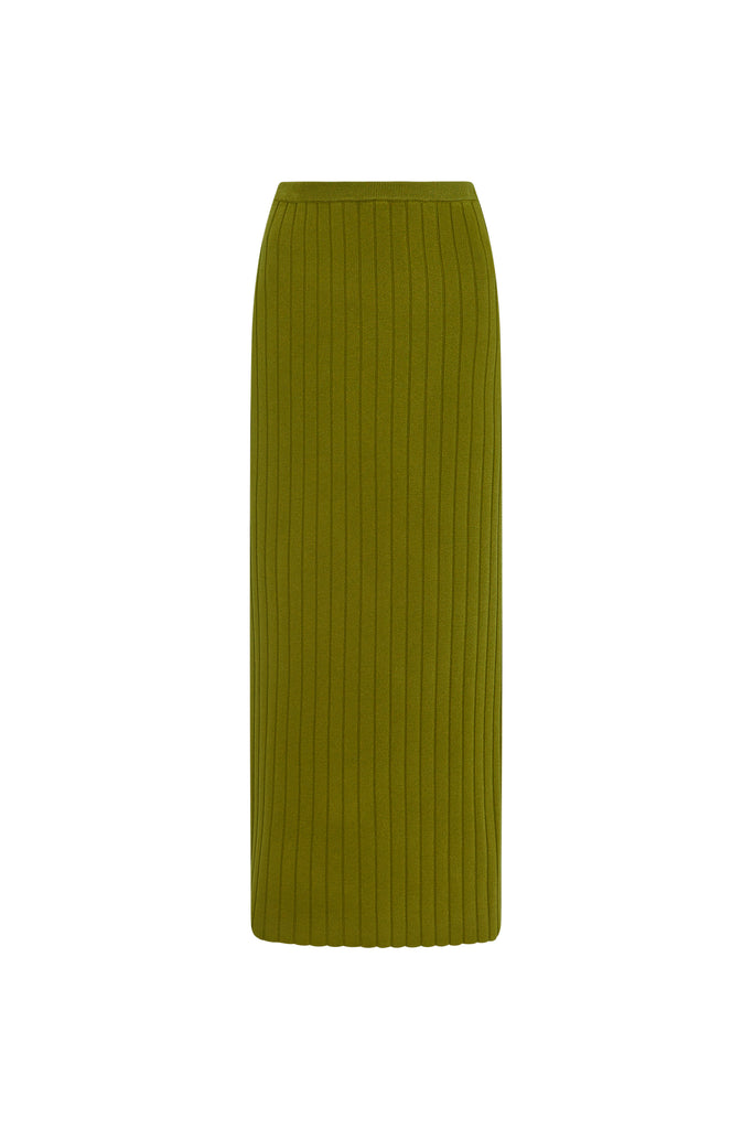 RIB MIDI SKIRT