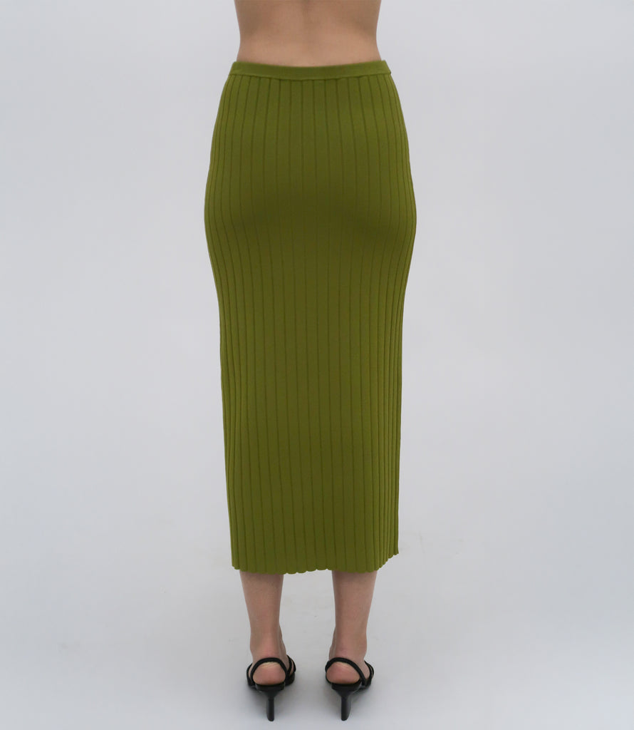 RIB MIDI SKIRT