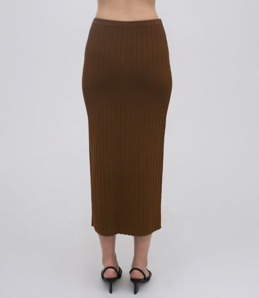 RIB MIDI SKIRT