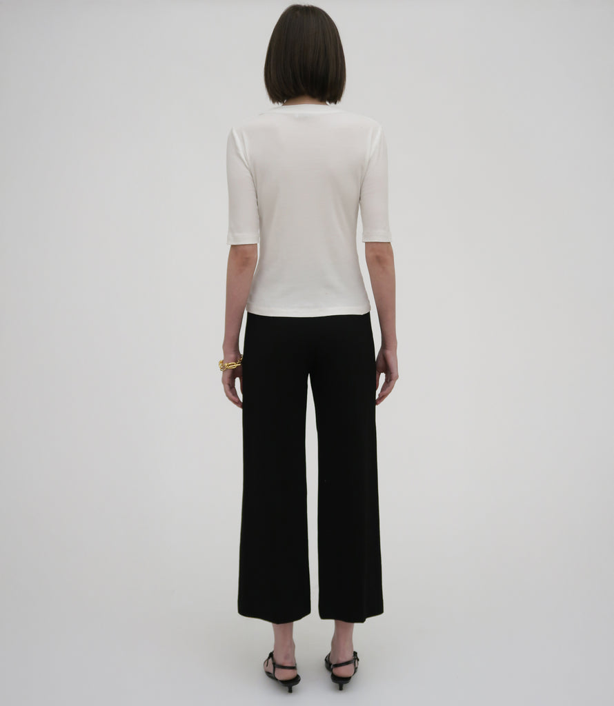 Pull On Cropped Straight Pant