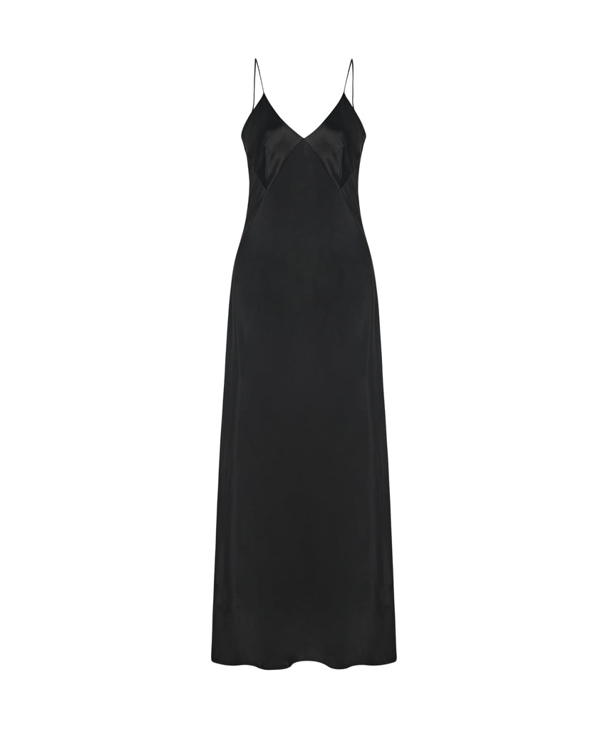 PANELED BIAS SLIP DRESS