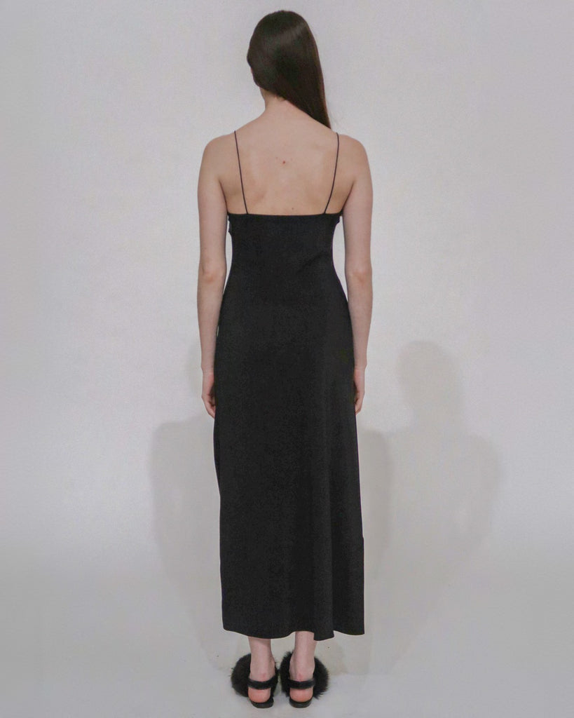 PANELED BIAS SLIP DRESS