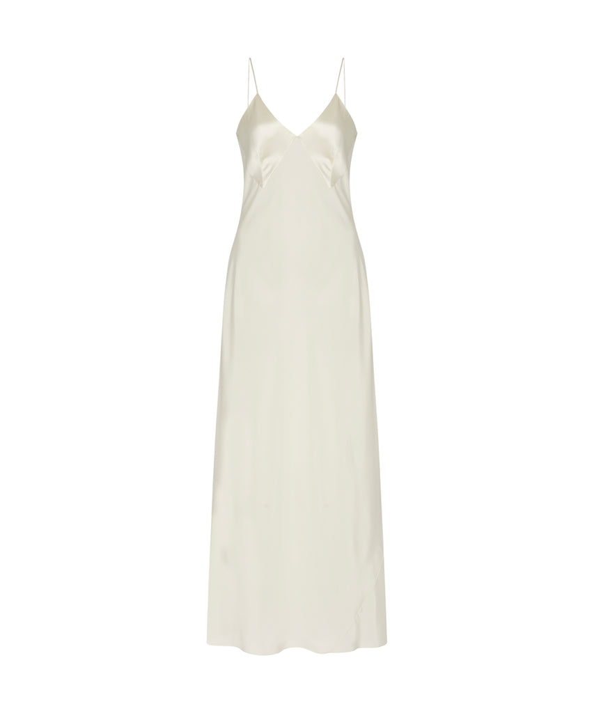 PANELED BIAS SLIP DRESS