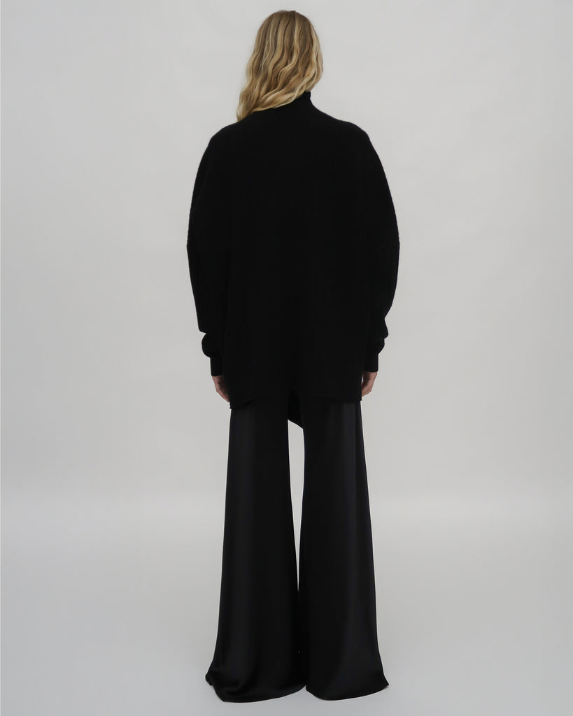 RIB PANELED TURTLENECK
