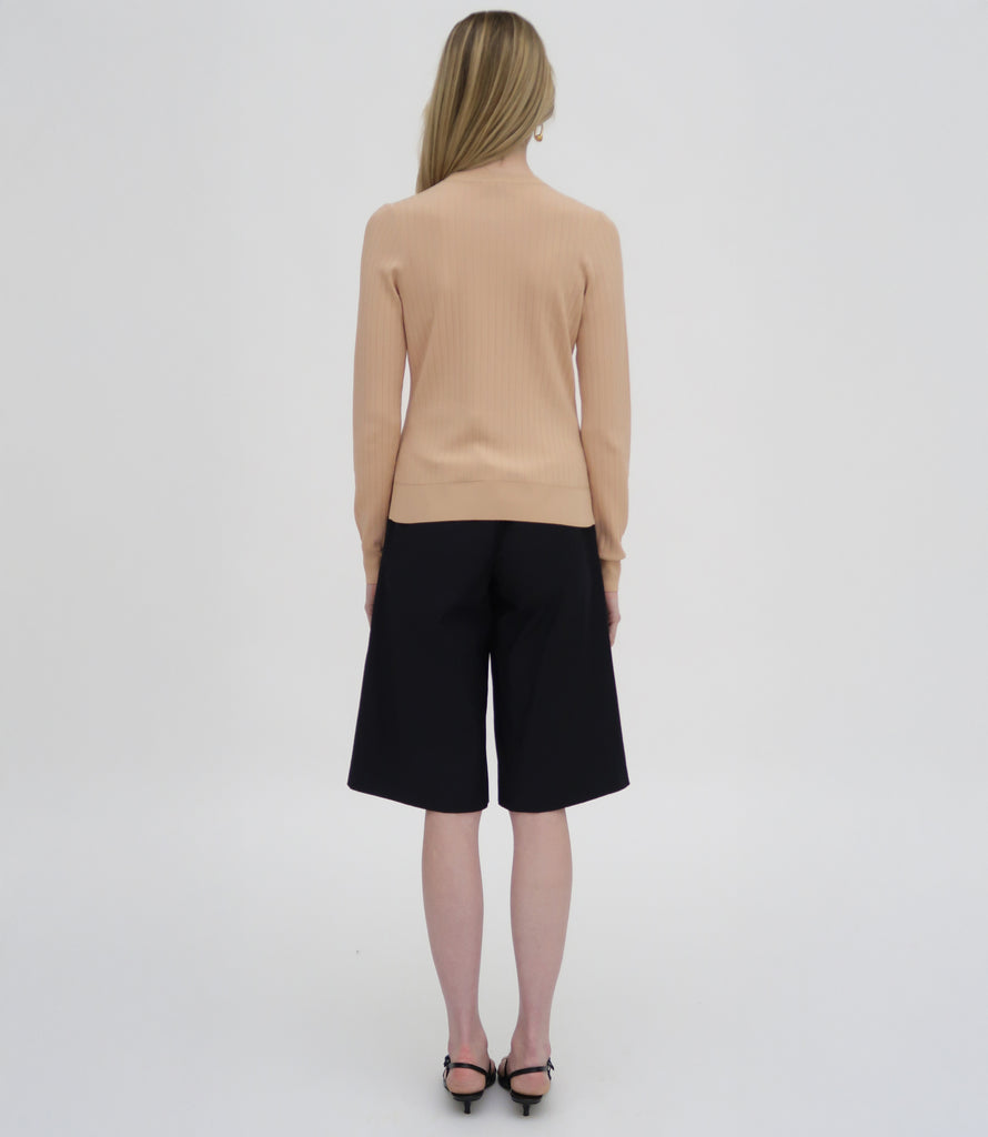 RIB FITTED CARDIGAN