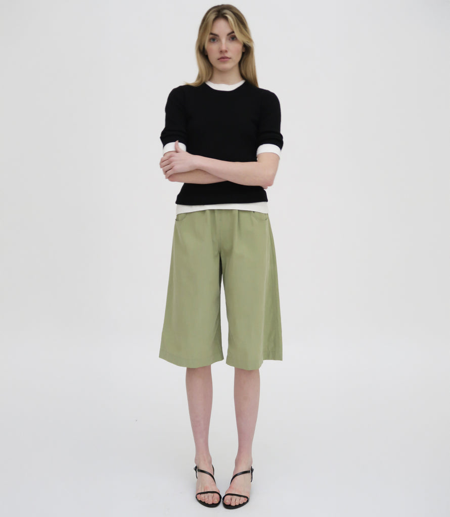 YOKE BERMUDA SHORT - FLUID POPLIN