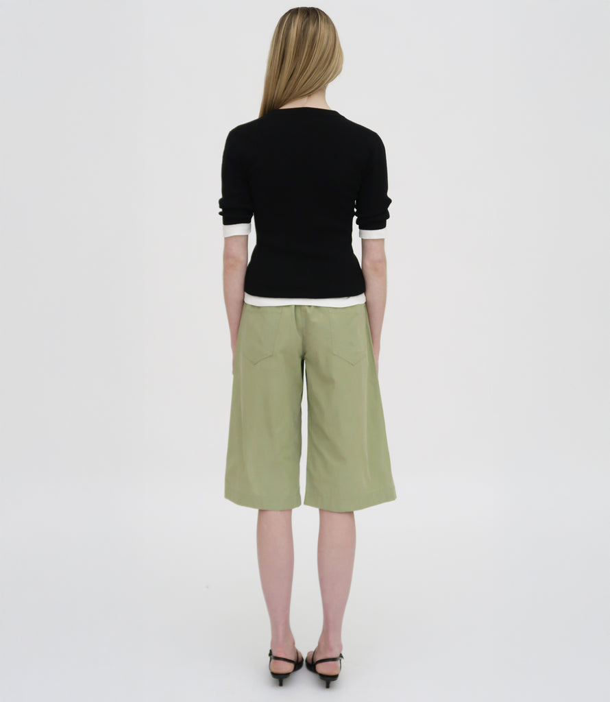 YOKE BERMUDA SHORT - FLUID POPLIN