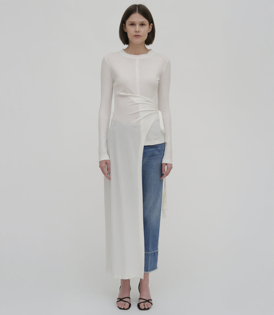 Long Sleeve Split Apron T-Shirt