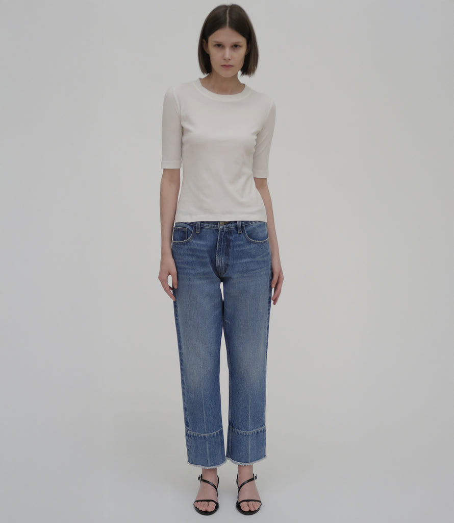 Cropped Sleeve T-Shirt