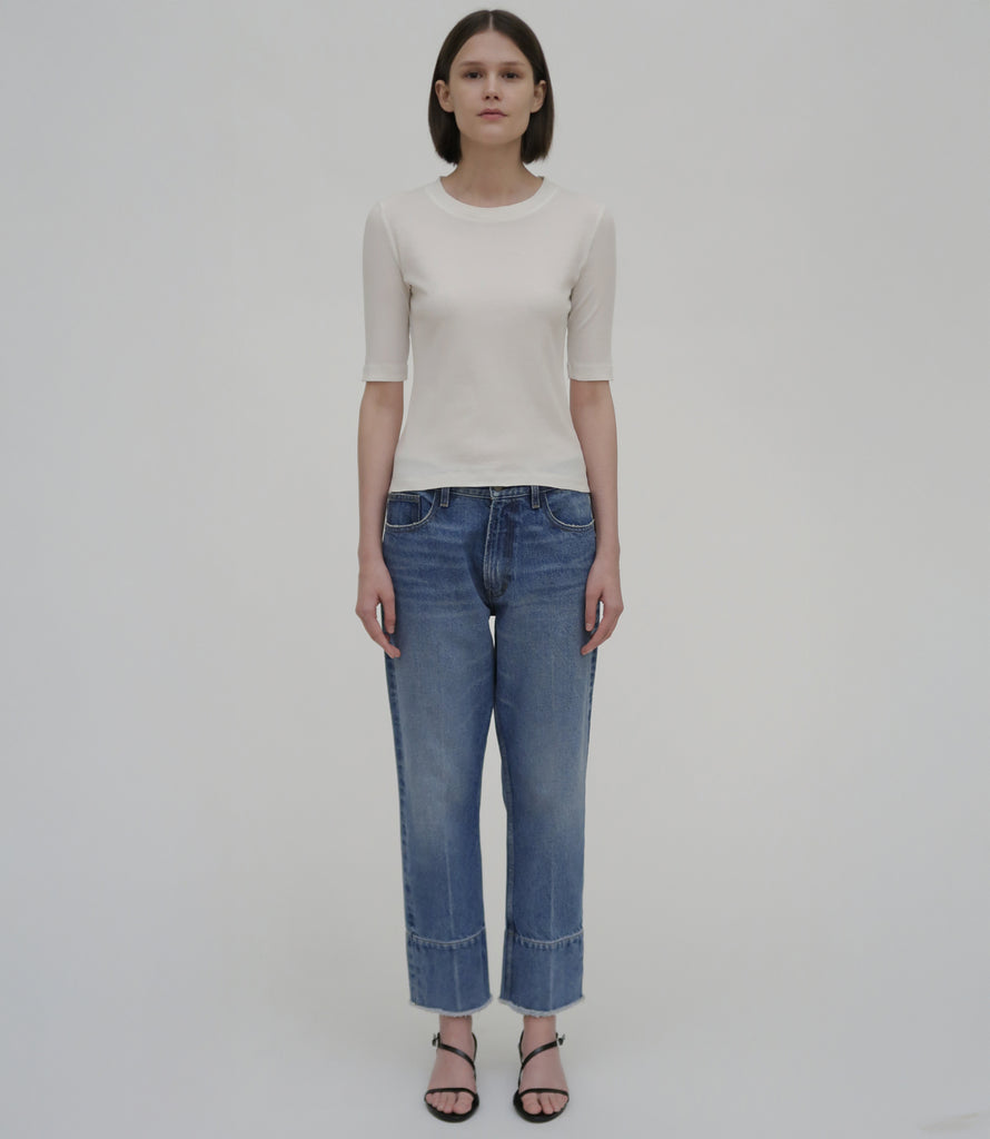 Cropped Sleeve T-Shirt